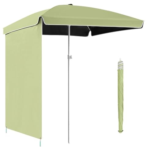 GSKDZG Ombrellone Da Spiaggia Quadrato 1.6m 2m Ombrellone Da Giardino Con Tenda Parasole, Per Esterno, Campeggio, Giardino, Patio, Piscina, Mercato, Tavolo(Green,200cm/6.5ft)