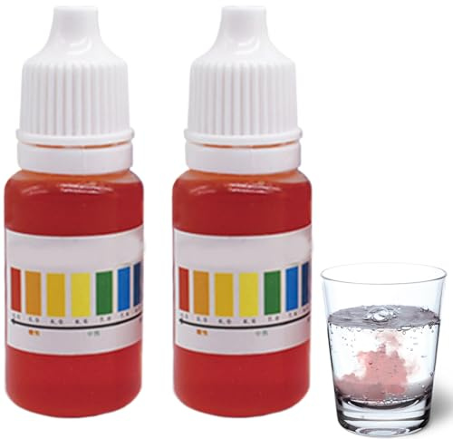 Medidor De PH Para Agua, 2 Paquetes De Gotas De Prueba De Indicador De PH, Kits De Prueba De Agua Precisos, Medidor De Reactivo Equilibrador De Medición Precisa De Fluidos Para Tanque De A-gua Dulce