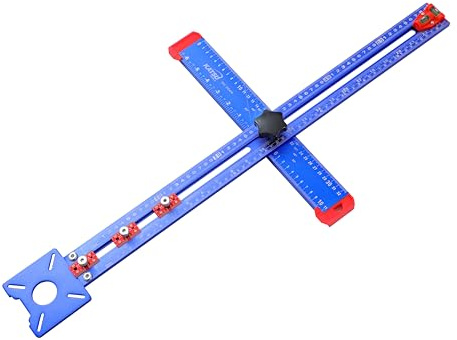 KATSU Tools Staffa per fresatura 4 in 1, 600 mm, in lega di alluminio, pollici + metrica, regolabile, per armadietto, per decespugliatore, fresatrice, lavorazione del legno, modello 105475