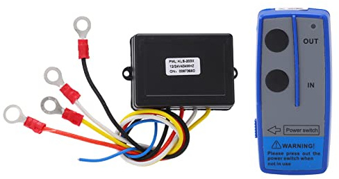 Kit telecomando wireless per verricello con ricevitore 434MHZ e interruttore 12V/24V per auto camion ATV SUV - Accessorio di recupero universale ad alte prestazioni con antenna