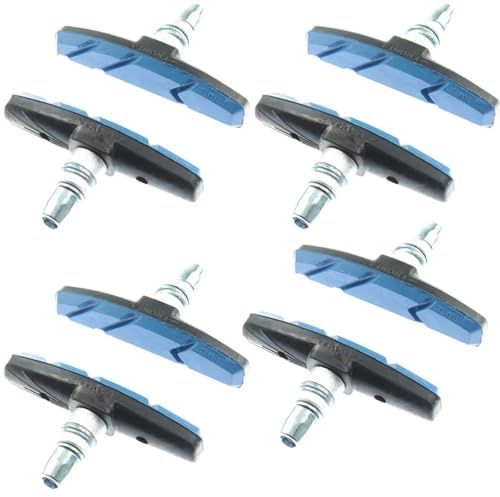 Cykel Bromsblock Gummi Cykeldel MTB Mountain Road Cykel Lättvikts V-broms Skor Pads Cykel(4 Pair Blue)