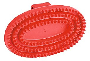 Kerbl Gummistriegel oval rot klein