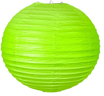 Boule Papier Vert 40cm - Lampion Papier en Papier de Riz - Lanterne Japonaise Vert pour Décoration de Mariage, Anniversaire, Fêtes