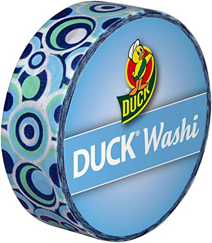 Duck Washi Band - extra dünnes Klebeband zum verpacken und dekorieren Retro Blue, 15 mm x 10 m