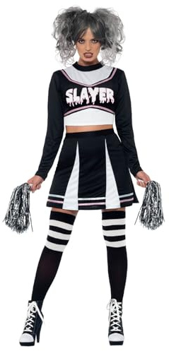 Smiffys Women's Fever Gothic Cheerleader Costume Fever Gothic Cheerleader Costume (pack of 1)