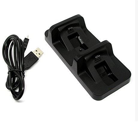 OSTENT Doppio Caricatore USB Dock per controller wireless Bluetooth Sony PS4