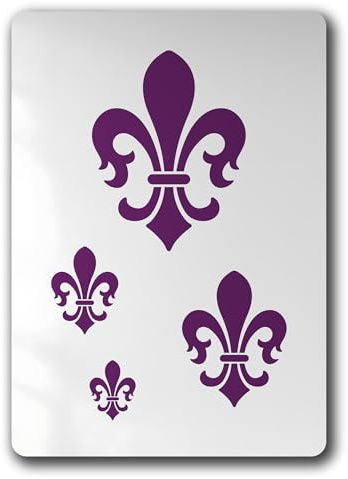 Schablone Fleur de Lis 4 Lilien Ornament - BO45