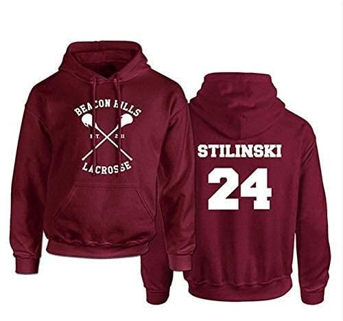 iBaste_top Beacon Hills Lacrosse Hoodie Teen Wolf McCall Stilinski Lahey Sweatshirt Unisex L Rot 24