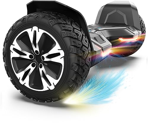 Gyroor Warrior 8.5 inch All Terrain Off Road Scooter with Bluetooth Speakers and LED Lights, Self Balancing Scooter for Kids ages 6-12 and Adults