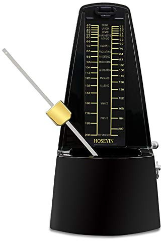 HOSEYIN Mechanical Metronome, Universal Metronome for Piano, Guitar, Violin,Drums and Other Instruments (Classic Black)