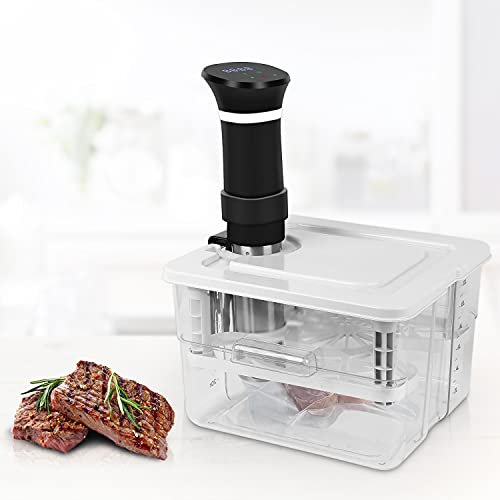 7 en 1 Recipiente Sous Vide Sous Vide Contenedor con Tapa y Estante Personalizados para Adaptarse a la mayoría de Las Sous Vide Roner Cocina, Multifunción 12L