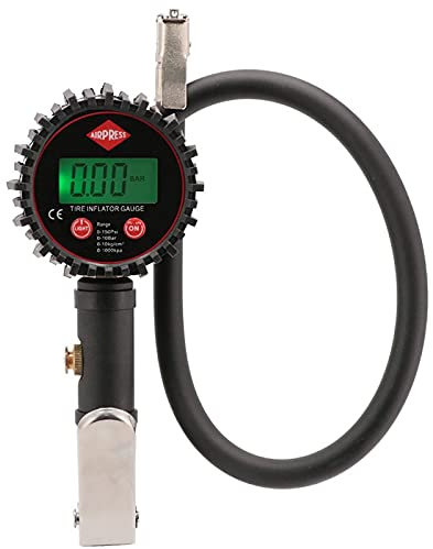 Digitale Airpress® Reifendruckpistole 10 bar Luftprüfer Reifendruckmesser Druckfüller