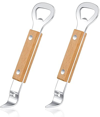 Vethwal Magnetischer Dosenöffner, manueller Edelstahl-Kirchenschlüssel-Dosenöffner mit Magnet für Camping und Reisen, 2 Stück