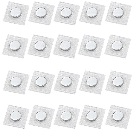 Csirnto 20 Paare Magnetverschluss 15mm Magnetknöpfe zum Annähen Unsichtbare Magnetknopf Magnetische Knopf Druckknöpfe Hidden Sew Magnetverschluss für Nähen DIY Handtaschen Geldbörse Kleidung