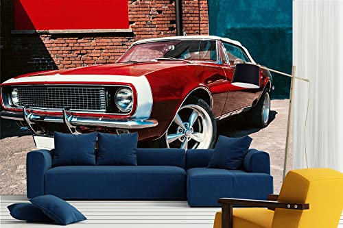 Vlies Fototapete LUXUS RETRO AUTO 375 x 250 cm (inkl. Kleister) - Vlies Tapete, Wandtapete, Wandbilder - Tapete für Wohnzimmer Schlafzimmer, Büro, Küche - Montagefertig