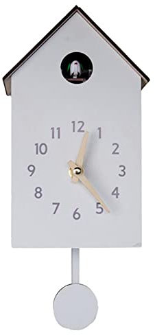 JAWSEU Kuckucksuhr Kuckuckuhr Holz Batteriebetriebenes Quartzwerk Kuckuckruf Schwarzwaldhaus, Wandpendel Quarzuhr für Wohnzimmer Schlafzimmer Küche Café Büro Dekoration
