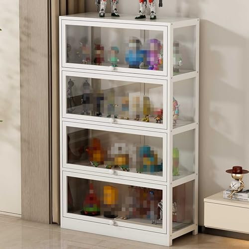 YUGXTH Glasvitrine, Vitrine für Sammlerstücke, Vitrine aus Acryl, Transparent und Staubdicht Auf DREI Seiten, Stark Belastbar, Geeignet für Die Aufbewahrung zu Hause (Color : 4f, Size : 80cm/31.5in)