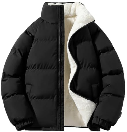 KONG JIMFAN Herren Winterjacke,Puffer Jacke Mit Taschen Übergangsjacke Windbreaks Zipper Jacke Leichtes Regenjacke Winterparka Warmer Sweatjacke Wandern Softshelljacke Puffer Jacket Staubmantel