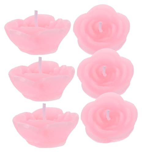 Zerodeko 18 Piezas Velas Perfumadas Vela Candelita Sin Realista Decoración Rosa Velas Decorativas Vela Hecha a Mano Vela Candelitas Sin Humo Vela Flor Te Ligero Rosas