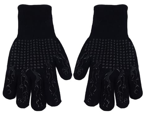 Cyrank Grillhandschuhe, Ofenhandschuhe, Grillhandschuhe, Grillhandschuhe, Hitzebeständig, Für Herren, Kochhandschuhe, Ofenhandschuhe Mit Fingern