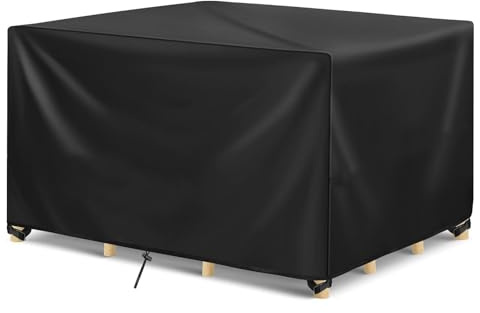 ZHMANLUCK GartenmöBel Abdeckung wasserdichte Abdeckplane 130x120x100cm/LxWxH, Abdeckplane für Gartentische Terrassenmöbel Schutzhülle