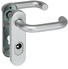 Hörmann Sicherheits-Drückergarnitur ES 1 (FS) Kurzschild PZ, Aluminium