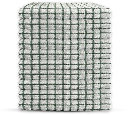 Beddings Direct Pack of 10 Terry Tea Towels 46x65cm - 100% Cotton Kitchen Cloth - Absorbent, Lint Free & Durable - Essential for Bar, Catering & Restaurant