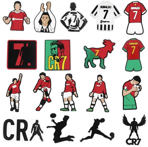 Football Shoes Charms, Aesthetic Shoe Decoration Charms, Soccer Shoe Charms Decoration, Football Shoes Accessories,Soccer Crocs, DIY Shoes Pins for Men Women and Boy Girl, Adults Kids