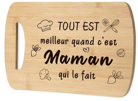 Cadeau Maman,Idee Idée Cadeau Fete Des Meres Fête Des Mères Personnalisé Anniversaire Pour Sa Our Les Maman Cadeaux Mere Noel Noël Saint Valentin Belle-Mere Original Parents,Planche a Decouper