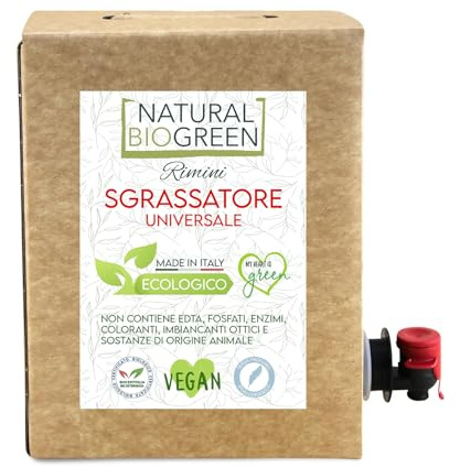 Naturalbiogreen Umweltfreundlicher Mehrzweck-Fettlöser ohne Parfüm, hypoallergen, 3 Liter