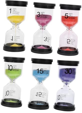OUNONA 6pezzi Decorativa Timer Per Lavarsi i Denti Per Ragazzo Ragazza Strumento Gestione Del Materiale Resistente e Durevole Design e Gradevole Come Regalo Inaugurazione