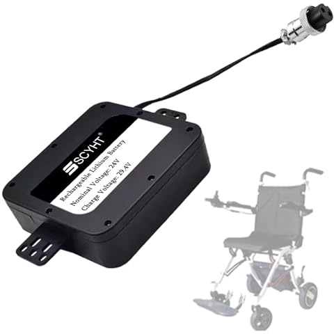SSCYHT Batería de Litio 24 V, 12 Ah, 12,8 Ah y 10 Ah Batería de Repuesto 24 V Baterías para sillas Ruedas eléctricas 10 Ah Baterías Iones Litio con conexión,24v12ah gx20 Female
