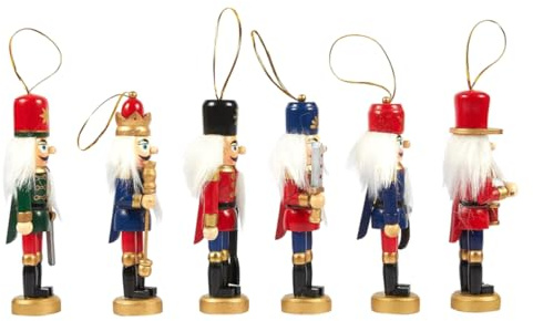 Amosfun 6 Pièces Ornement Suspendu de Décoration Maison Figurines Casse Noisette Articulées Style Aléatoire pour Salon Bureau Chambre