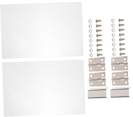 ROMISBABA 2pcs Protective Baffle for Popcorn Machines Right and Left Door Panels for Commercial Popcorn Makers Prevents Spillage