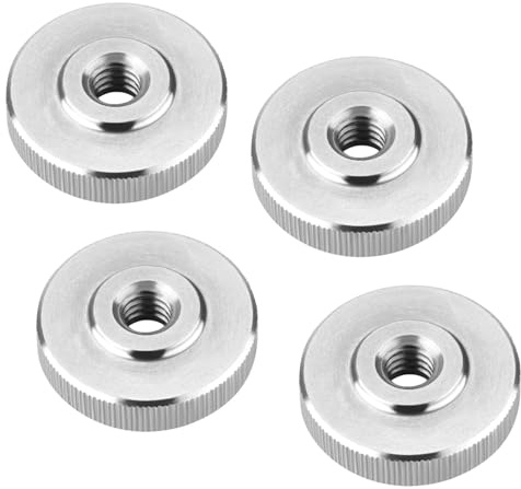 4er Set SOTECH Rändelmutter M6 Edelstahl V2A (SS304) flache Form DIN 467 metrische Griffmutter mit gerändelten Seitenflächen