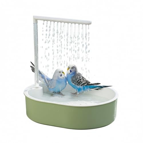 Yplkm Baño De Ducha para Aves Y Pájaros - Bebedero Automatico con USB - con Bomba USB para Baño de Periquitos | para Cocotilas Conures Medianas y Pequenas Jaula y Patio Exterior