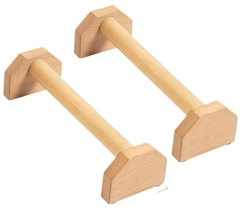 Support pour pompes Paire de supports pompes en bois, barres parallèles, for poirier, aides à l'exercice, entraîneurs massif(40cm-2Pcs)