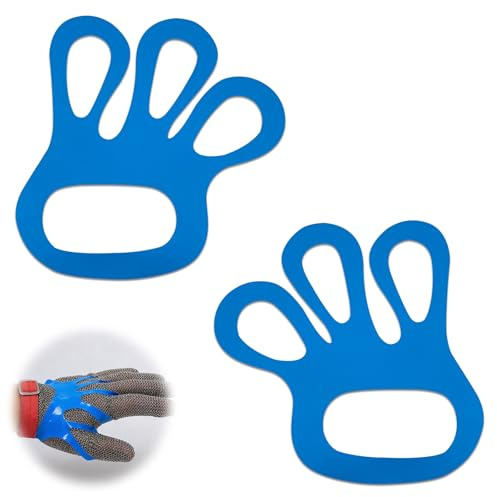 Fingerlinge Fingerfixierung für Kettenhandschuh Metzger Schnittschutzhandschuhe - 2X Handschuhfixierung für Metzger Handschuh, Austernhandschuh, Küchenhandschuhe, Metzgerei Zubehör für Arbeitsalltag