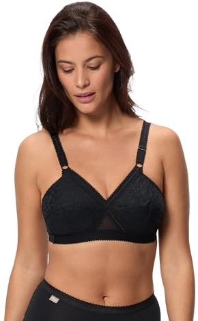 Playtex Soutien-Gorge Sans Armatures Cœur Croisé Classique Femme x1, Noir, 115E