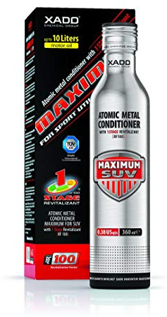 XADO 1 Stage Maximum SUV - aditivo para aceite de motor. Protege el motor y regenera las superficies desgastadas. Contiene aditivo Revitalizant® (para 5 a 10 litros de aceite)