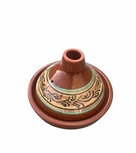 Small Rustic Moroccan Tagine Cooking Pot for 2. Terracotta. Authentic, Rustic. Hand-thrown