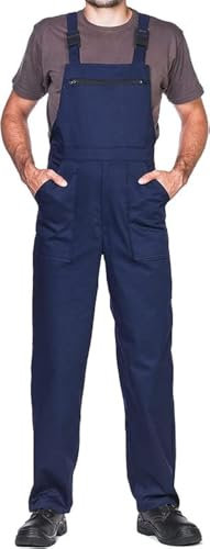 MAZALAT work wear Salopette da Lavoro Uomo, Taglie Grandi S-3XL, Made in EU, Colori Diversi, Tuta da Lavoro Uomo Qualità, Blu Navy, XL