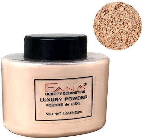 Ofanyia Poudre de Fixation Contrôle Lâche d'Huile Poudre de Maquillage Eclairant La Peau Poudre Lâche Pores Invisibles Natural 1.5 oz