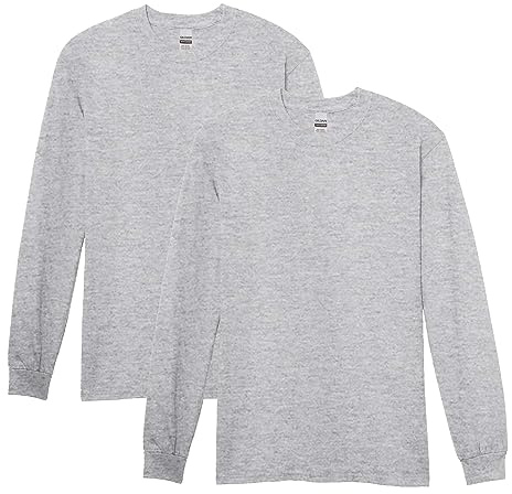 Gildan Unisex Langärmliges T-Shirt aus Schwerer Baumwolle, Stil G5400, 2er-Pack T-Shirt (2er Pack)