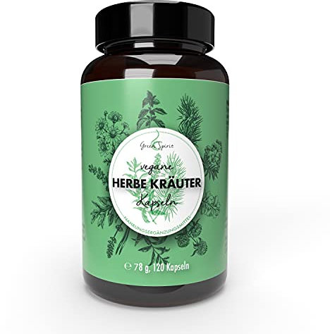Bittere Kräuter-Kapseln. 120 vegane Bitterstoff Kapseln nach Hildegard von Bingen. Superfood aus Löwenzahn, Wermut, Galgant, Anis, etc. für mehr Wohlbefinden. Bitterstoffe gegen Blähungen.
