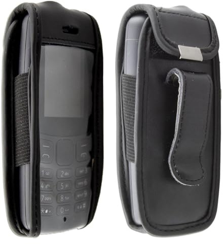 caseroxx Ledertasche für Nokia 106 (2018) | Hochwertige Tasche mit Gürtelclip zum sicheren Tragen am Gürtel, aus Echtleder