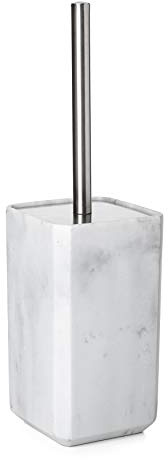 TATAY Escobilla WC Marble Poliresina Resistente Libre de BPA | Escobilla WC | Medidas 12x12x38 cm | Material Resistente y Libre | Escobillas de Baño | Funcionales y Compactas, Mármol