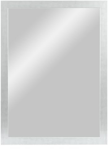 CHELY INTERMARKET MOD128 Espejo Pared Vertical Decorativo Grande Estilo Moderno Marco Madera Cuerpo Entero Elegante 40x60 cm Plateado Ideal Recibidor Dormitorio Baño Incluye Kit Montaje