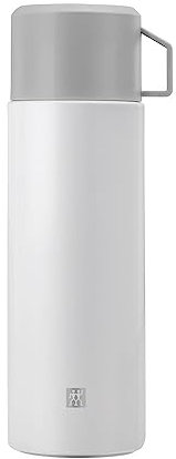 ZWILLING THERMO Botella aislante, Taza integrada, Termo, Aislamiento de doble pared, 1 L, Altura: 28,1 cm, Blanco