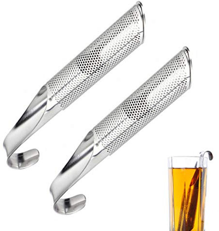 Feixiangge Infusor de té, Coladores de té de acero inoxidable Infusor de tubo de diseño táctil titular de la herramienta de té cuchara infusor de té colador de cocina barra herramienta